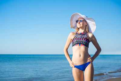 Beach styles and bikinis - High Neck Bikini Top