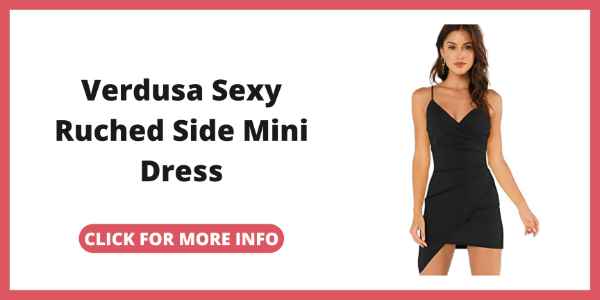 Cheap Little Black Dress - Verdusa Sexy Ruched Side Mini Dress