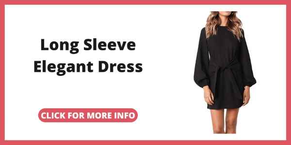 Cheap Little Black Dress - Womens Long Sleeve Elegant Dress