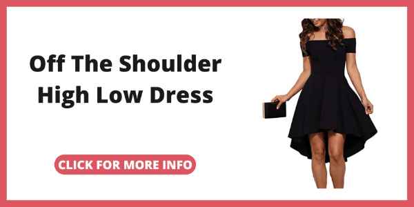 Cheap Little Black Dress - Womens Off The Shoulder High Low Dress