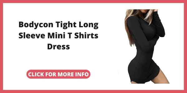 Cheap Little Black Dress - Womens Sexy Bodycon Tight Long Sleeve Dress