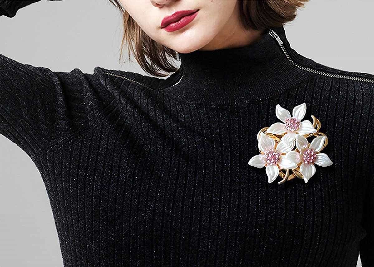 How To Wear A Brooch On A Sweater