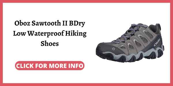 Best Womens Shoes to Wear Hiking - Oboz Sawtooth II BDry Low Waterproof Hiking Shoes