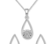 Giani Bernini 2-Pc. Set Cubic Zirconia Butterfly Necklace & Solitaire Stud Earrings in Sterling Silver, Created for Macy’s