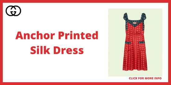 Gucci Dresses - Anchor Printed Silk Dress