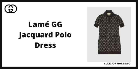 Gucci Dresses - Lamé GG Jacquard Polo Dress