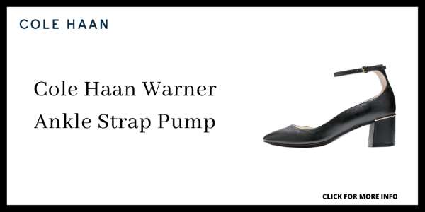 Easiest Heels To Walk In - Cole Haan Warner Ankle Strap Pump