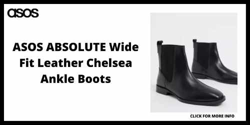 Heels for Wide Feet - ASOS ABSOLUTE Wide Fit Leather Chelsea Ankle Boots