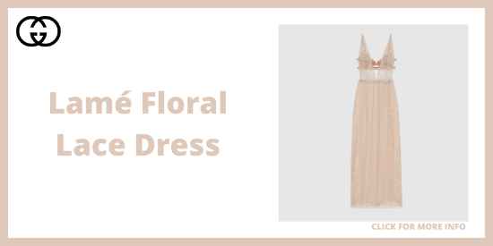 gucci dress - Lamé Floral Lace Dress