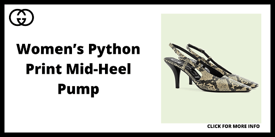 gucci heels - Women’s Python Print Mid-Heel Pump