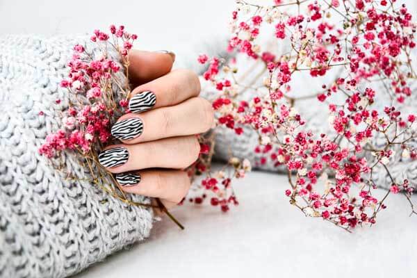nail designs for short nails - Animal Print