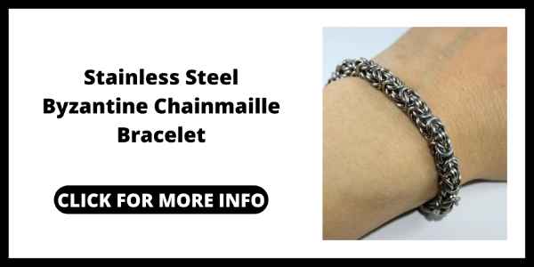 Best Chainmail Bracelets on Etsy - 2ifByMaille Stainless Steel Byzantine Chainmail Bracelet