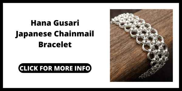 Best Chainmail Bracelets on Etsy - DaveCainChainmail Hana Gusari Japanese Chainmail Bracelet