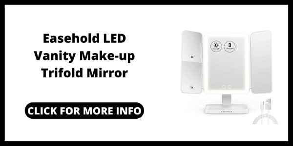 Best Mirrors to Put Makeup On - Easehold LED Vanity Make-up Trifold Mirror