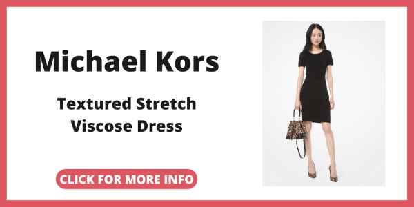 Little Black Dress to a Wedding - Michael Kors - Textured Stretch-Viscose Dress